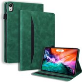 Case2go - Tablet hoes geschikt voor Apple iPad Mini 6 (2021) - Business Wallet Book Case - Met pasjeshouder - Groen
