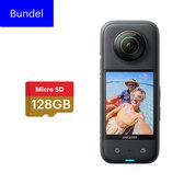 Bol.com Insta360 X3 - 128GB SD kaart Bundel - Panorama Actioncam - Waterproof aanbieding