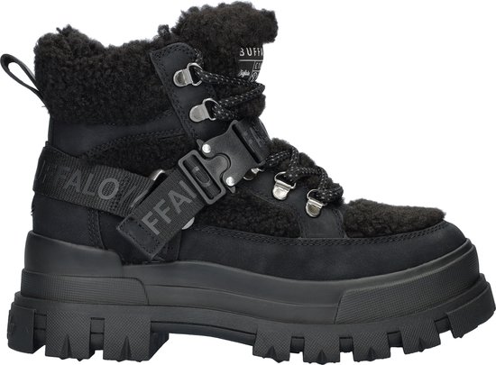 Botte a lacets pour femme Buffalo Aspha Com Mid Warm Zwart Taille 41 bol