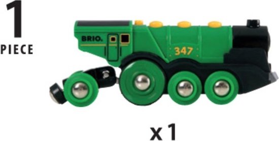 BRIO Groene Locomotief Op Batterijen - 33593 - Speelgoedvoertuig - BRIO