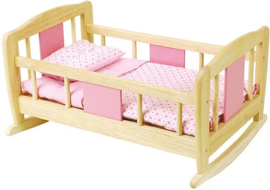 Pintoy - Houten Poppen Schommelbed - 53 cm van Pintoy — afbeelding 2
