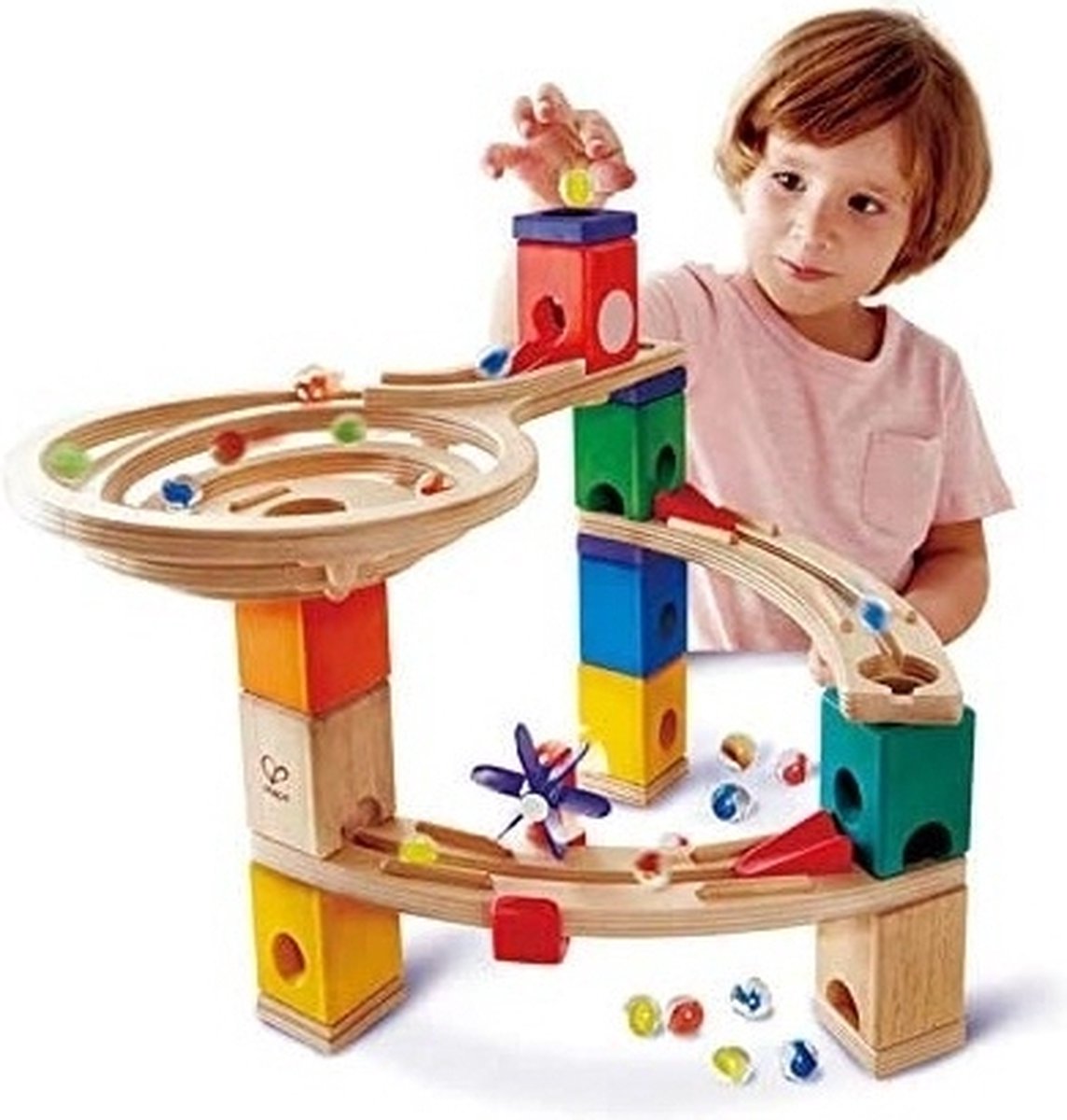 Hape Quadrilla Knikkerbaan Race to the Finish - 58-delige houten bouwset voor kinderen vanaf 4 jaar — afbeelding 10