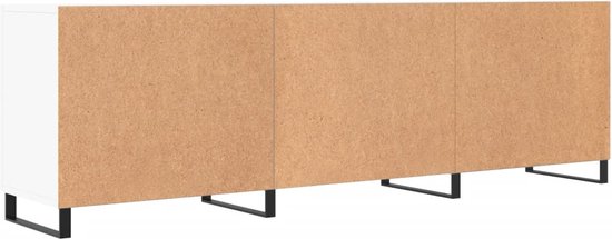 vidaXL Meuble TV 150x30x50 cm Bois fini Blanc - Meuble TV - Meuble TV - Meuble TV - Meuble de rangement