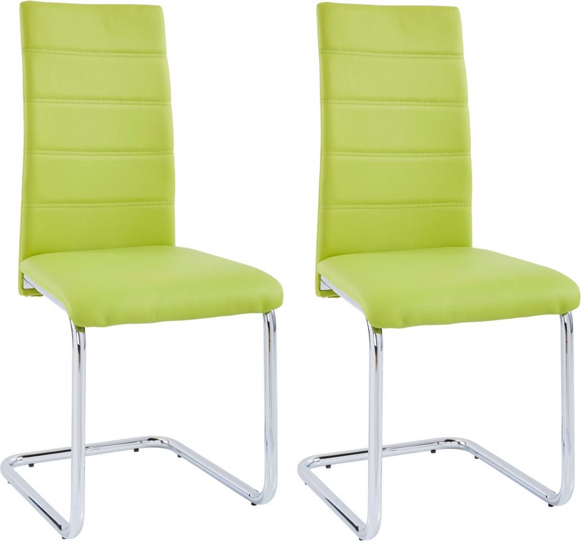 Stoel 2 Pack in Groen Chroom
