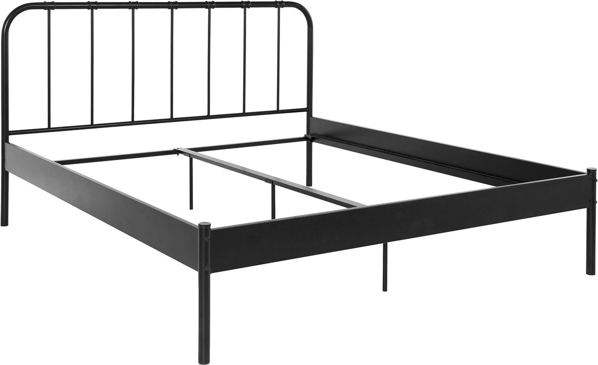 Notio Living Aaron-Bed 180x200 cm Black in Metal Zwart