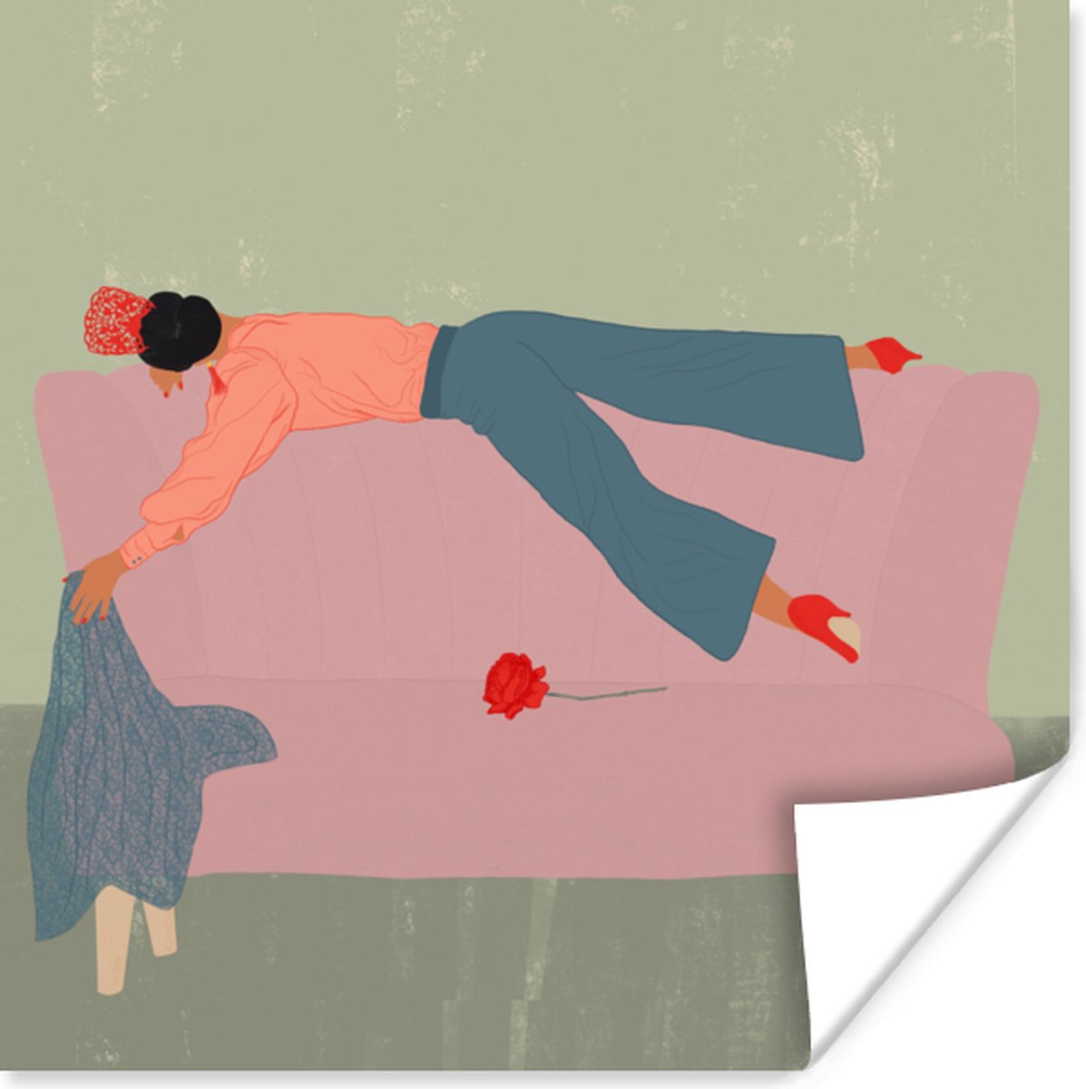 Poster Vintage - Vrouwen - Design - 75x75 cm