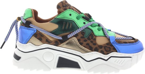 Dames Sneakers Dwrs Jupiter Leopard Green/blue Groen - Maat 37
