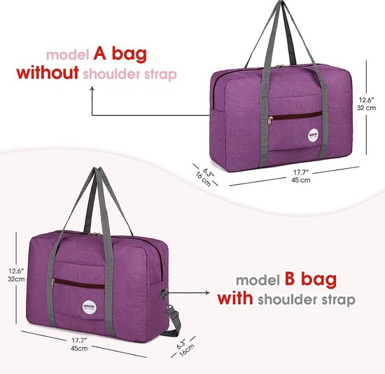 Bagage cabine avion, sac de voyage, petit bagage cabine pliable, valise, 55  x 40 x 20