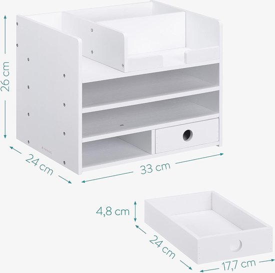 PIETVOSS Bamboe Houten Bureau Organiser | Bureau Organiser | Met Kabel
