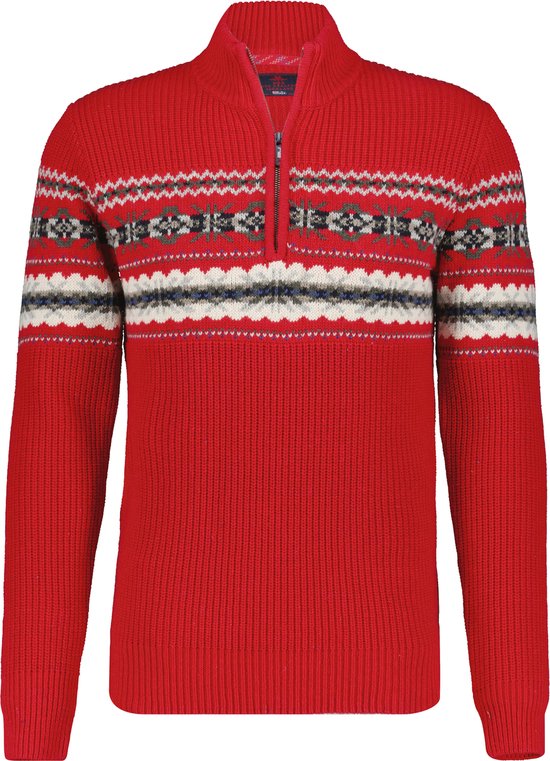 New Zealand Auckland Pull Ngunguru 23hn405 1506 Rouge Carmin Taille Homme - M