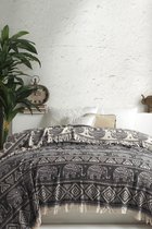 bedsprei, woondeken, omkeerbare deken, sofadeken met patroon | extra groot 220 x 240 cm (Elephant)