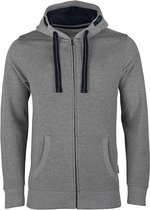 Men´s Hooded Jacket met ritssluiting Grey Melange - 4XL