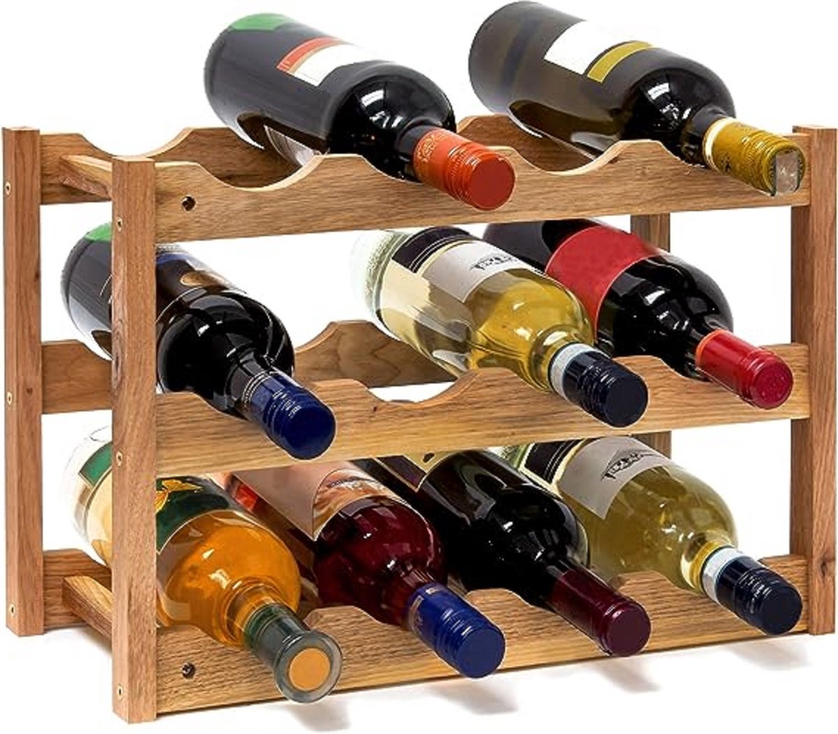 wijnrek / flessen display houder, Vrijstaande - wijnrek muur / 12