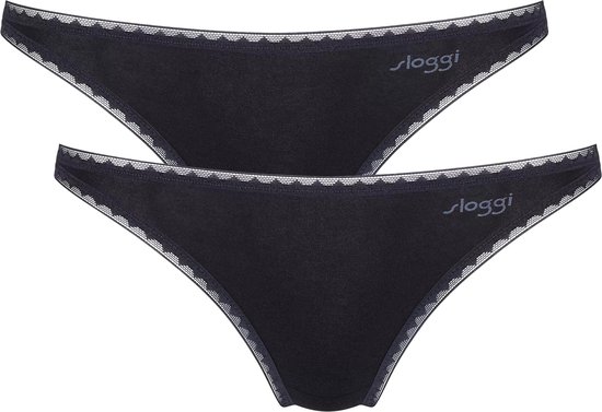 Sloggi Women GO Mini (2-pack) - dames slip - zwart - Maat: XL