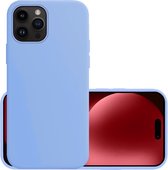 Hoes Geschikt voor iPhone 15 Pro Max Hoesje Cover Siliconen Back Case Hoes - Lichtblauw.
