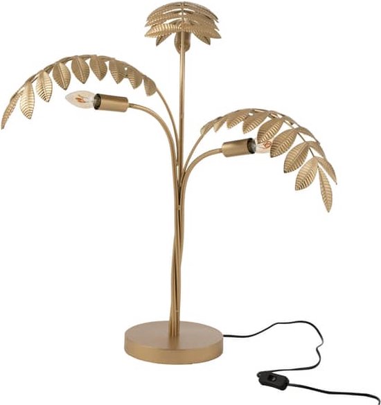J-Line tafellamp Palmboom - metaal - goud