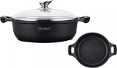 Bol.com Royalty Line DS25WS Serviesset - 25 Delig - 6 Persoons - Porselein Servies Set - Wit / Zilver aanbieding