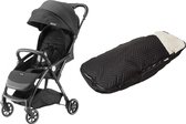 Bol.com Leclerc Baby MagicFold Plus Buggy - Kinderwagen incl. voetenzak - zwart aanbieding