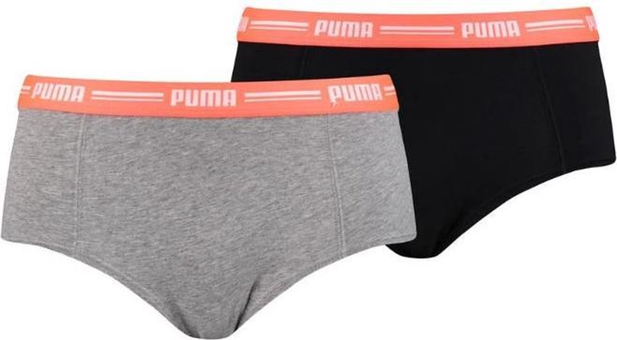 Puma - Dames - 2-Pack Iconic Mini Shorts - Zwart - M | bol.com
