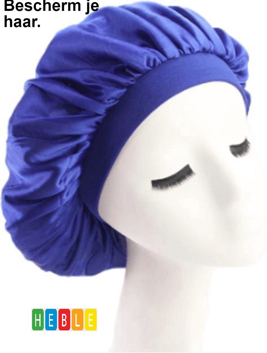 ***" Satijnen Nachtrustmuts - Unisex, Breedgerande, Slaapmuts" - van Heble® ***