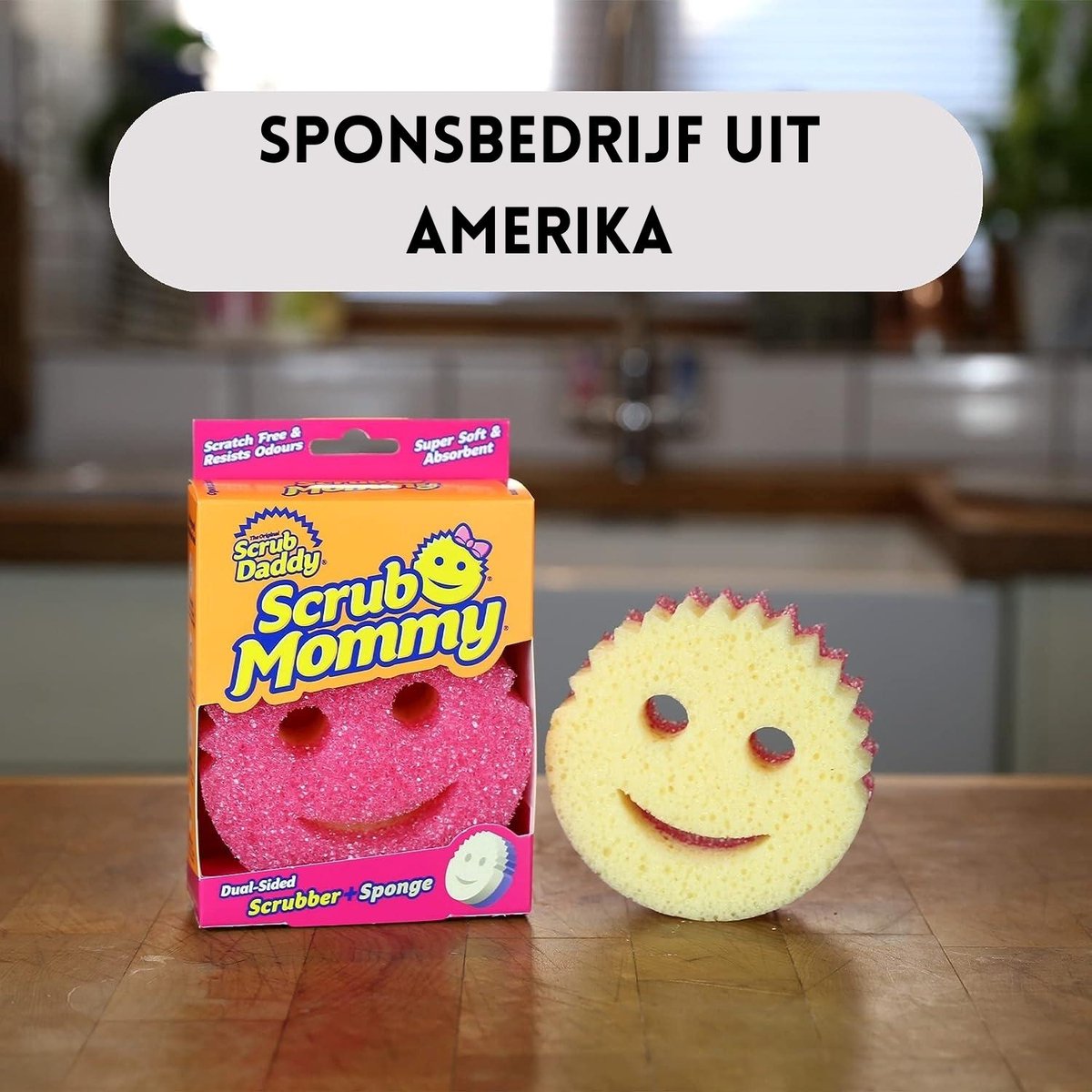 Scrub Daddy  Scrub Mommy Cat Edition Roze Scrub Daddy