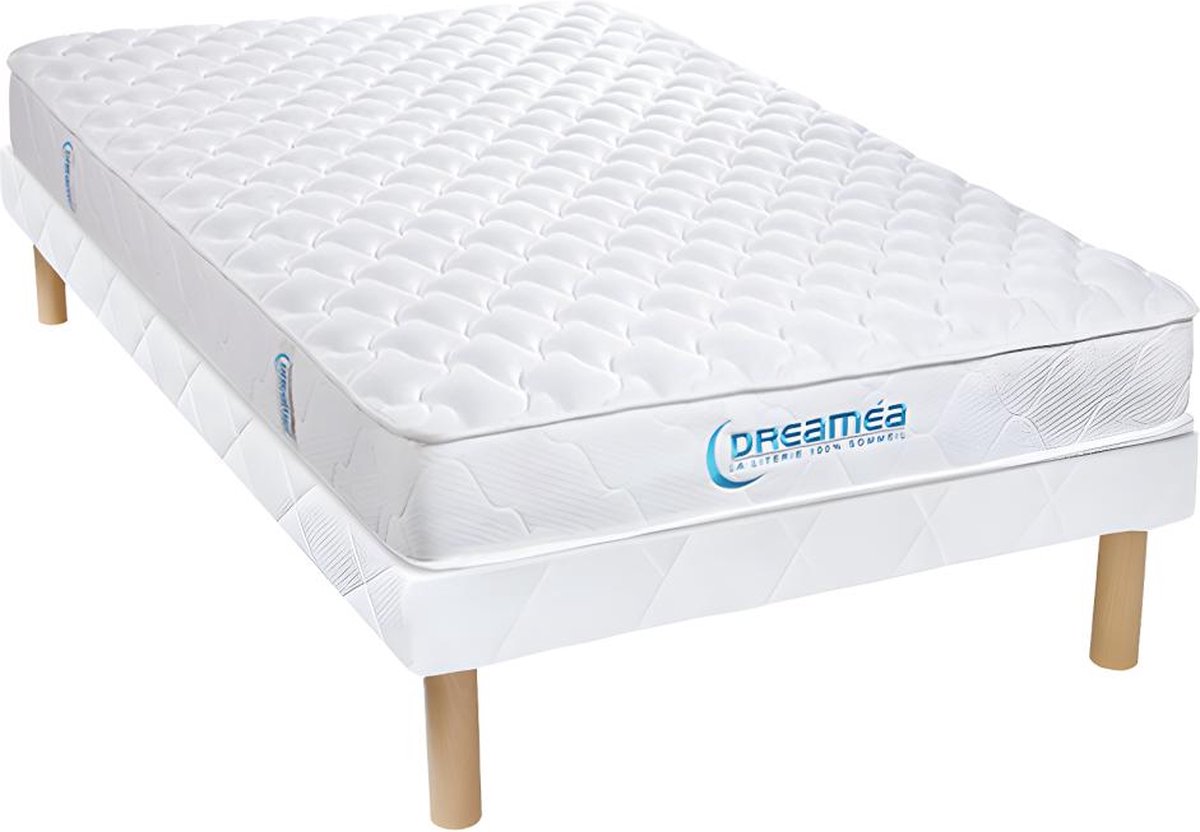 DREAMEA Set bedbodem + matras met pocketveren PRESTIGE van DREAMEA - 90 x 200 cm L 200 cm x H 30 cm x D 90 cm