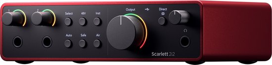 Focusrite Scarlett 4e génération 2i2 - Interface audio USB, 2 entrées / 2 sorties