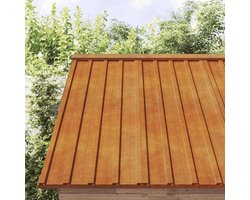 vidaXL Cortenstaal - Dakpanellingen - Dakpanelen 12 st 100x44 cm cortenstaal roestig - Dakbedekking - Buitendecoratie - Industriële Stijl