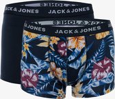 Jack & Jones 2-pack heren boxershorts bloemenprint - Zwart - Maat S