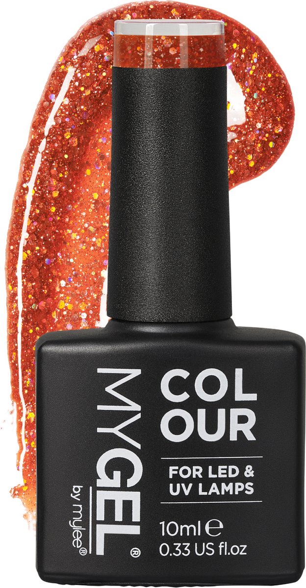 Mylee Gel Nagellak 10ml [Festive lights] UV/LED Gellak Nail Art Manicure Pedicure, Professioneel & Thuisgebruik [Bold Glitters Range] - Langdurig en gemakkelijk aan te brengen