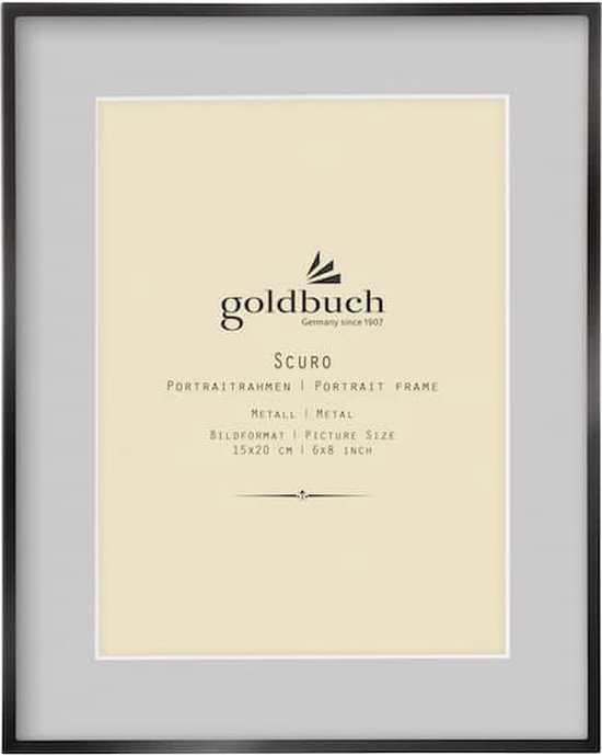 GOLDBUCH GOL-960824 Fotolijst Scuro - Metaal - Zwart - 15x20 cm