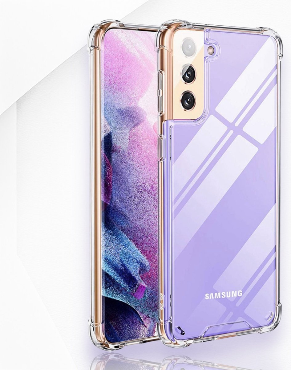 Samsung Galaxy S21 Plus 5G Ultieme Shockproof Case! Ontdek de Transparante Luxe en Kracht Bescherming, Maximaal Stevig en Premium Kwaliteit.