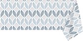 Raved Katoen Tafelzeil Vierkantjes  140 cm x  200 cm - Blauw - Waterafstotend - Bloemen Patroon - Uitwasbaar Tafelzeil