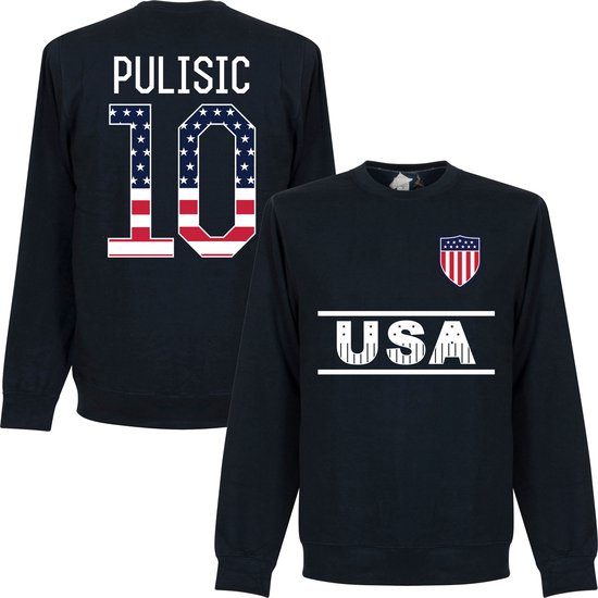 Verenigde Staten Team Pulisic 10 (Independence Day) Sweater - Navy - L