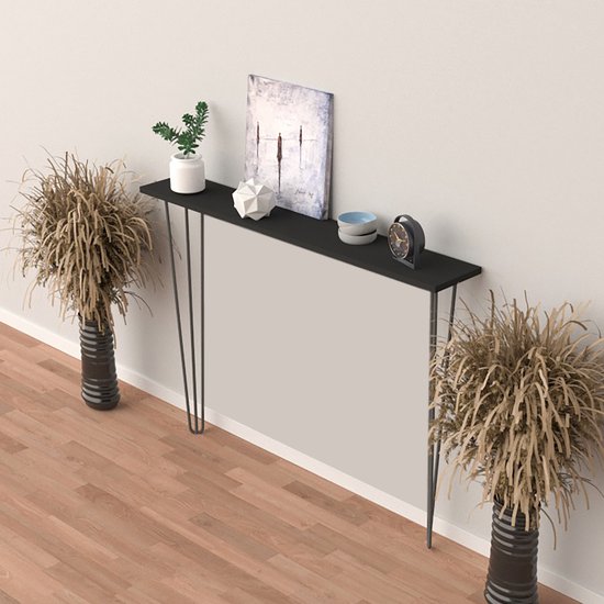 Tafel Radiator en.casa Console tafel Kokemäki - Sidetable voor radiator - Zwart ...