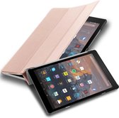 Cadorabo Tablet Hoesje geschikt voor Kindle FIRE HD 10 2017 (7. Gen.) in PASTEL ROZE GOUD - Ultra dun beschermend geval met automatische Wake Up en Stand functie Book Case Cover Etui