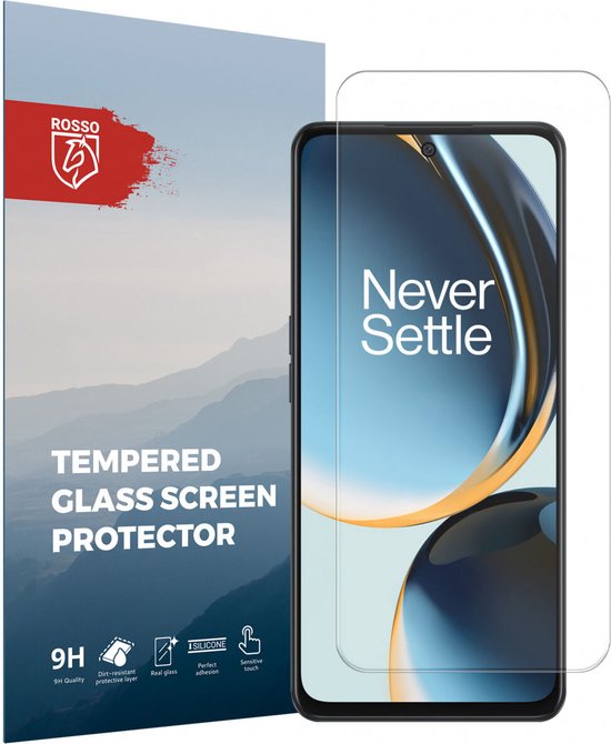 OnePlus Nord CE 3 Lite met Rosso screenprotector van gehard glas, 9H hardheid, perfecte hechting.