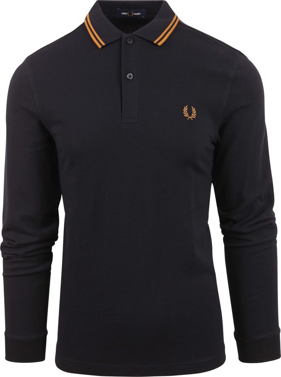 Fred Perry - Polo à manches longues Navy R63 - Coupe moderne - Polo homme taille XL