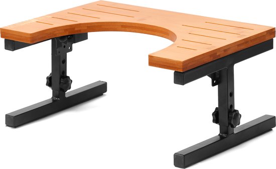 Tabouret Toilette Ergonomique En Bambou 35° - Marchepied Antidérapant 200 Kg - Design Naturel Compact