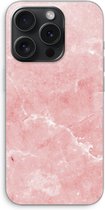 Case Company® - Hoesje geschikt voor iPhone 15 Pro hoesje - Roze marmer - Soft Cover Telefoonhoesje - Bescherming aan alle Kanten en Schermrand