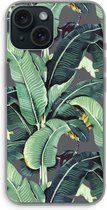 Case Company® - Hoesje geschikt voor iPhone 15 hoesje - Bananenbladeren - Soft Cover Telefoonhoesje - Bescherming aan alle Kanten en Schermrand