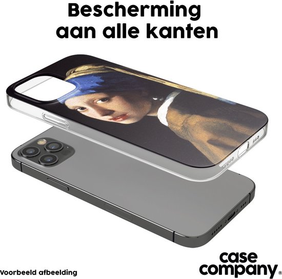 Case Company® - Coque Oppo A74 5G avec Cordon - The Pearl Earring - Coque de téléphone avec Cordon Zwart - Protection sur tous les côtés et sur le bord de l'écran