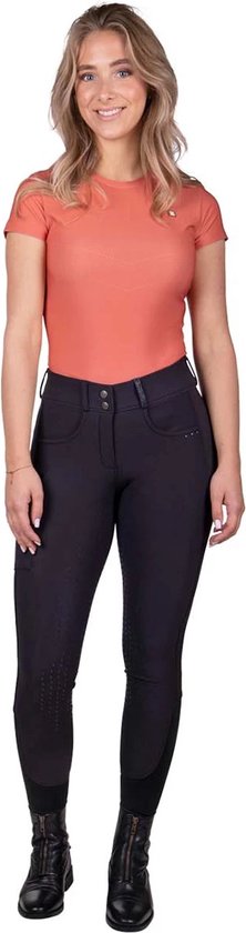 Pantalon d'équitation Qhp Kae Full Grip Zwart - 38