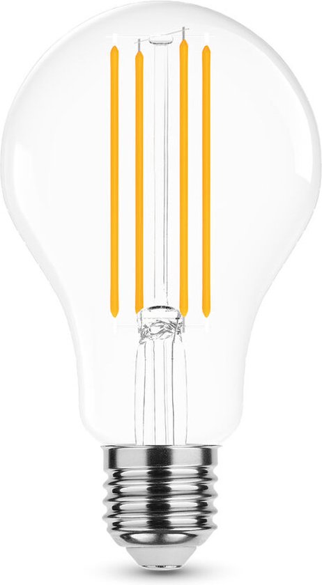 Ampoule à filament LED dimmable - E27 A70 15W - remplace 125W - lumière blanche chaude 2700K