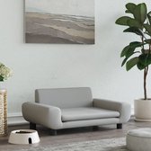 The Living Store Hondenbank Velvet - 70 x 45 x 33 cm - Lichtgrijs - Max - 50 kg