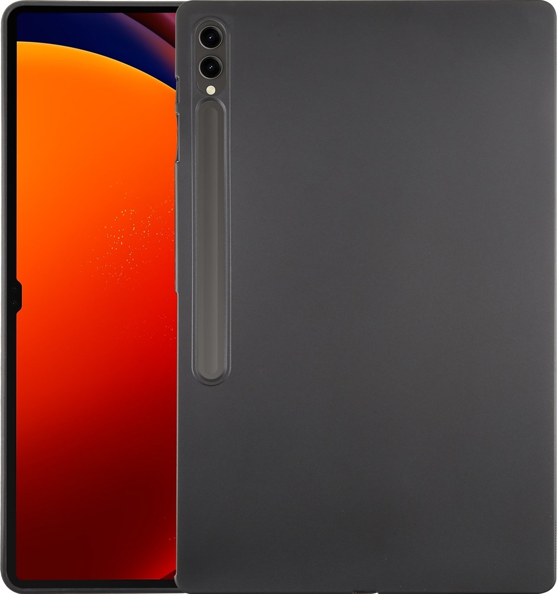 Mobigear Tablethoes geschikt voor Dunne Samsung Galaxy Tab S9 Ultra Hoes Flexibel TPU | Mobigear Ultra Thin Backcover | Galaxy Tab S9 Ultra Case | Back Cover - Zwart