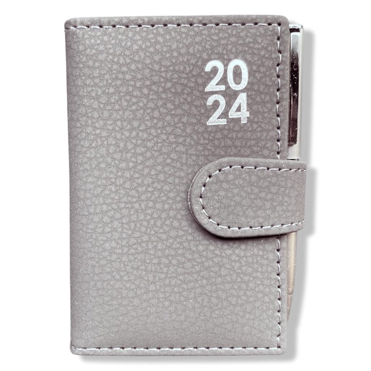 2024 Agenda - Mini Dagagenda 1D/P - Pocket Kunstledercover - 6,8x10,8cm