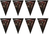 Guirlande de fête en ligne de drapeau sur le thème de l' Horreur/Halloween - 2x - faucheuse - plastique - 250 cm - Décoration/articles de fête