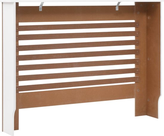 vidaXL Radiatorombouw 112x19x81 cm MDF zwart