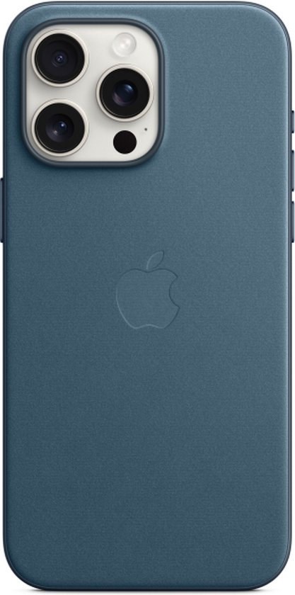 Apple FineWoven Case with MagSafe geschikt voor iPhone 15 Pro Max - Pacific Blue